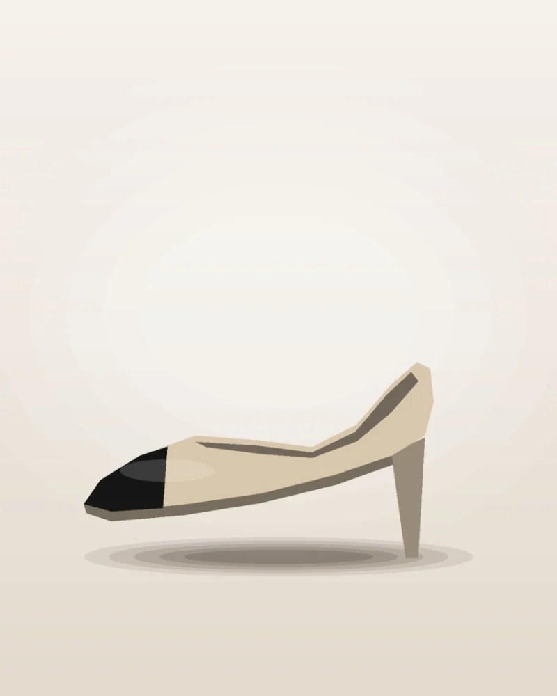 Chanel Cap-Toe Slingbacks